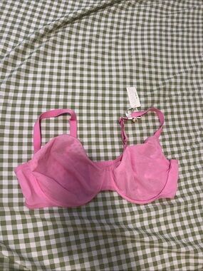aerie smoothies Pink Underwire Bra with Adjustable Straps